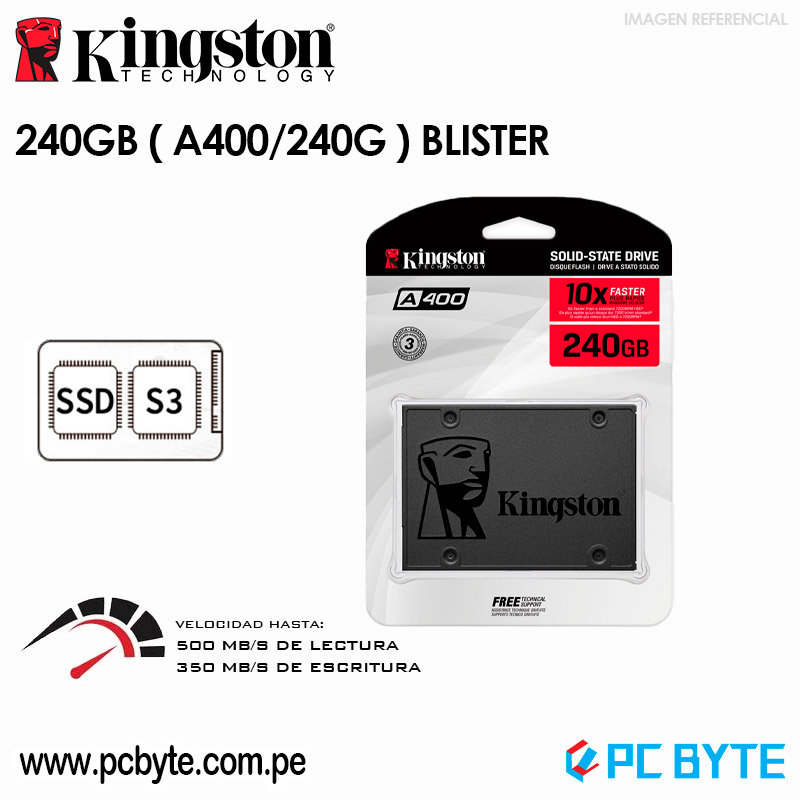 Mucho bien bueno a nombre de Golpeteo SSD SOLIDO KINGSTON 240GB ( SA400S37/240G ) BLISTER 2.5 SATA 3. – Venta de  computadoras envio a domicilio