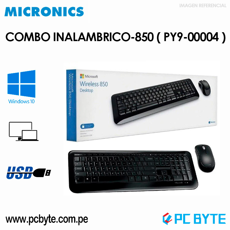 Teclado + Mouse inalámbrico Microsoft 850