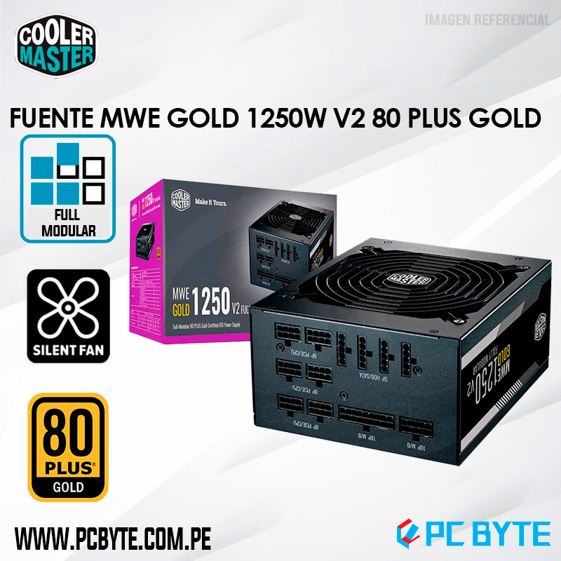 Fuente de Poder 1250W Cooler Master MWE Gold V2 MPE-C501-AFCAG-3U2