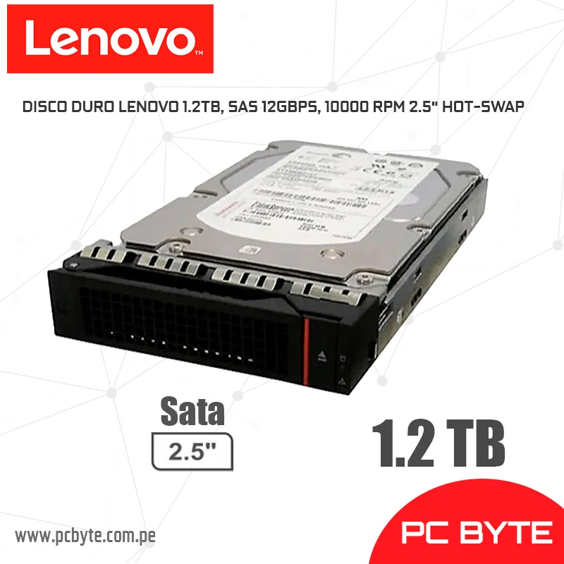DISCO DURO LENOVO 1.2TB, SAS 12GBPS, 10000 RPM 2.5" HOT-SWAP