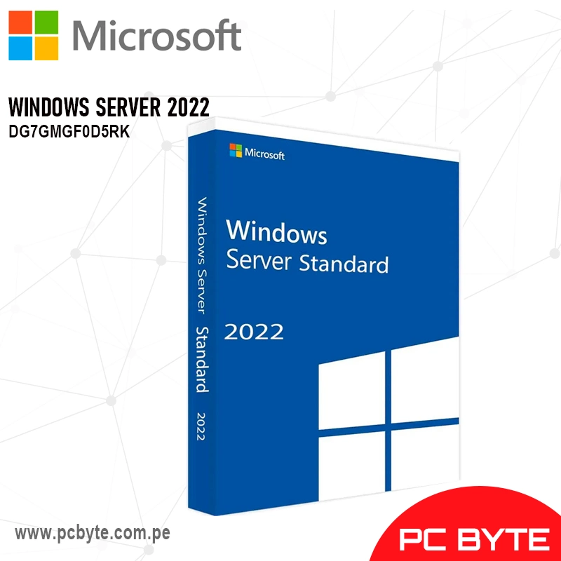 WINDOWS SERVER 2022 STANDARD RETAIL 16 PN: DG7GMGF0D5RK MULTILENGUAJE + 5 CAL