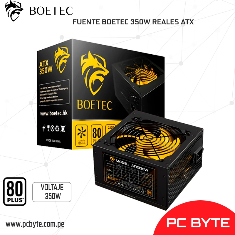 FUENTE BOETEC 350W REALES ATX