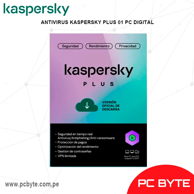 ANTIVIRUS KASPERSKY PLUS 01 PC DIGITAL