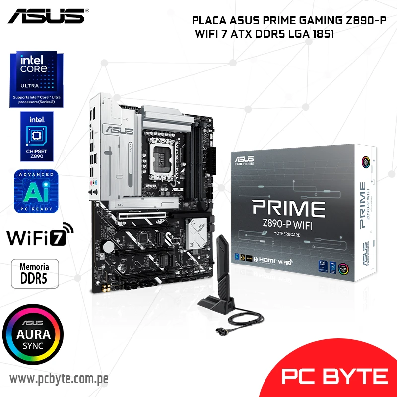 PLACA ASUS PRIME GAMING Z890-P WIFI 7 ATX DDR5 LGA 1851