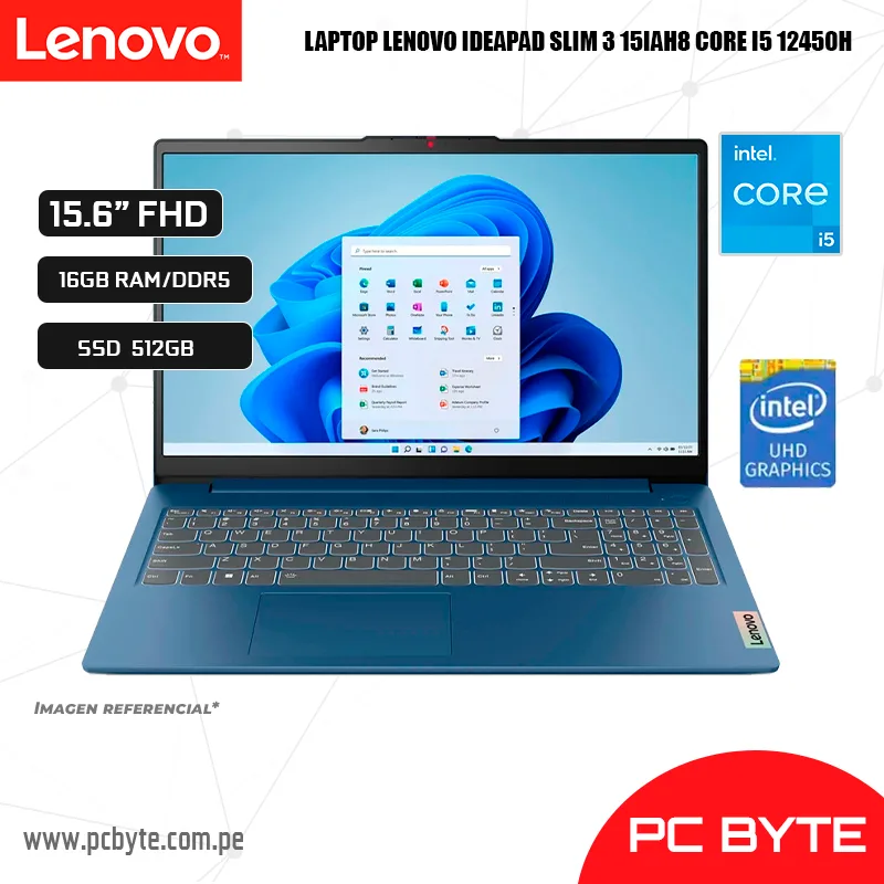 LAPTOP LENOVO IDEAPAD SLIM 3 15IAH8 CORE I5 12450H