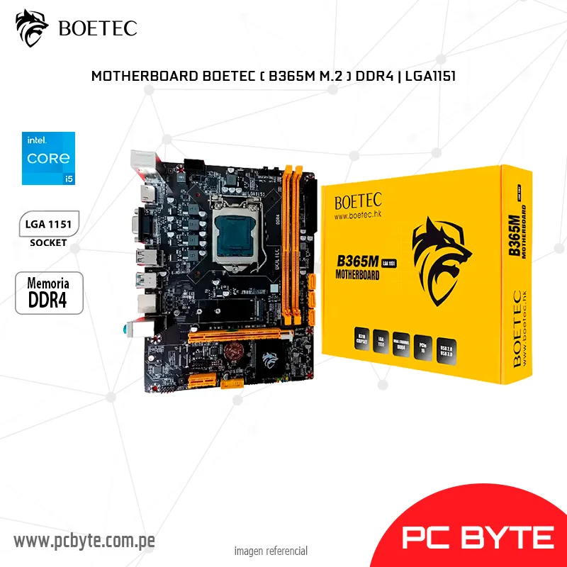 PLACA BOETEC B365 LGA 1151 DDR4  6TA - 9NA GENERACION