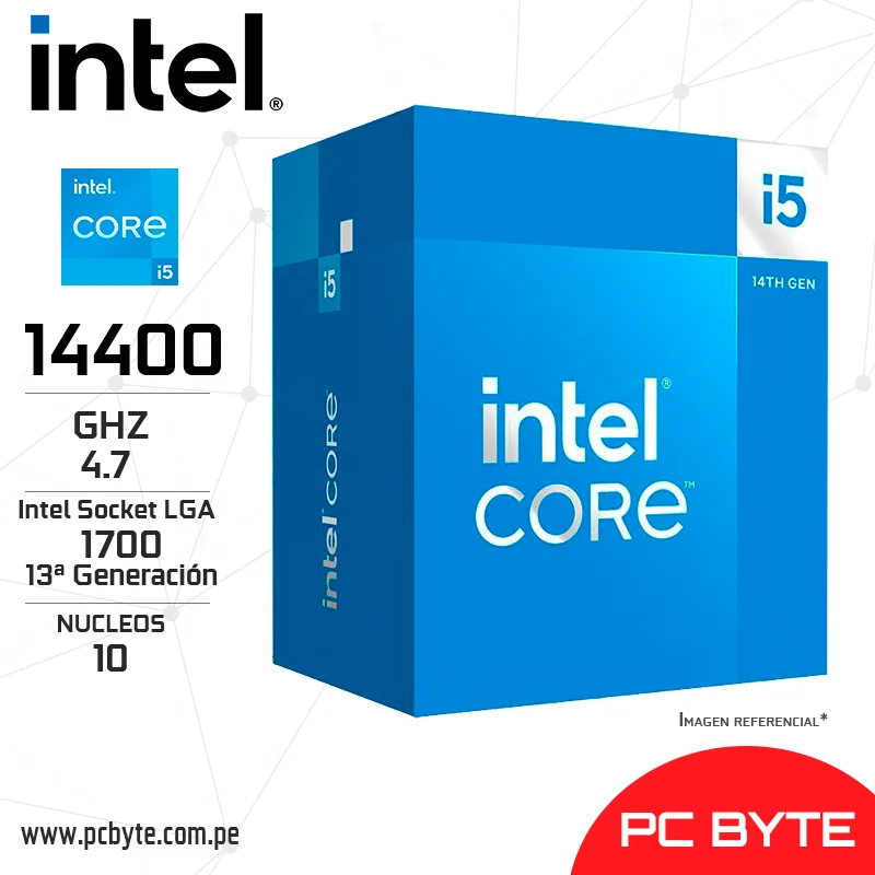 PROCESADOR INTEL CORE I5-14400 2.50GHZ HASTA 4.7GHZ 20MB