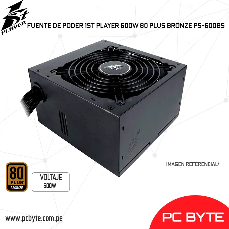 FUENTE DE PODER 1ST PLAYER 600W 80 PLUS BRONZE PS-600BS