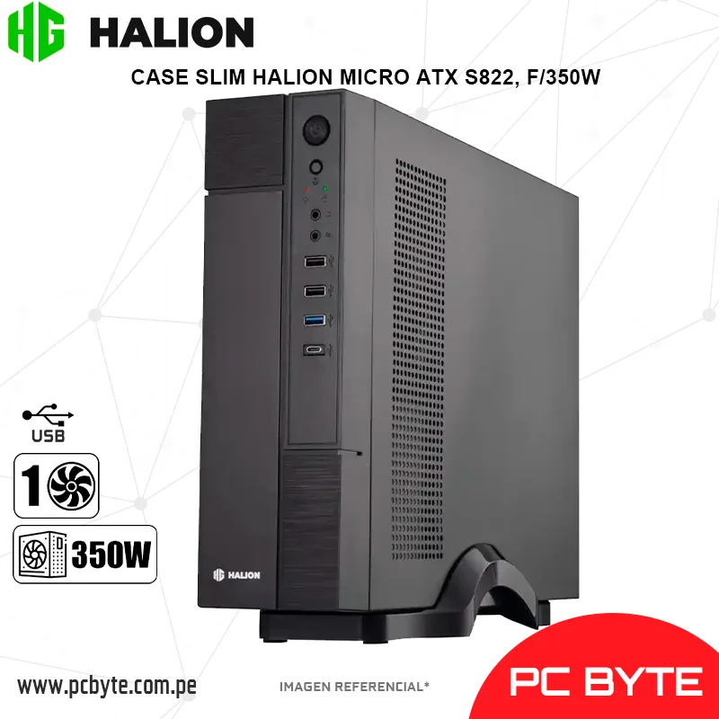 CASE SLIM HALION MICRO ATX S822, F350W
