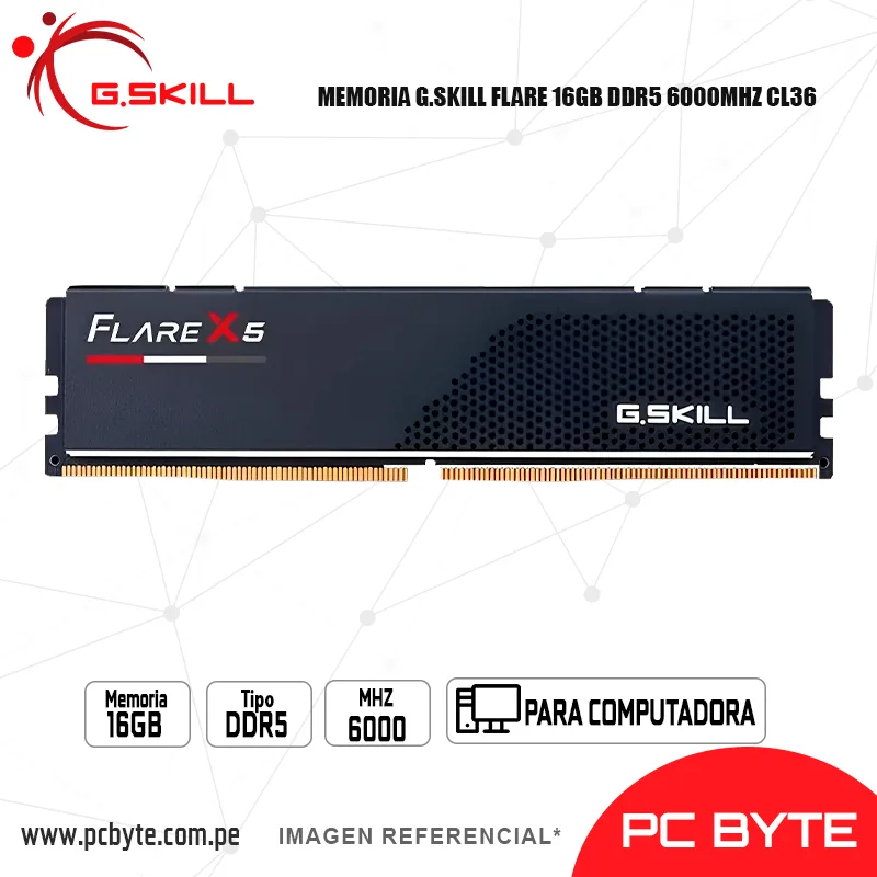 MEMORIA G.SKILL FLARE 16GB DDR5 6000MHZ CL36