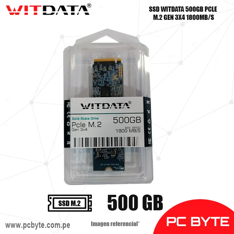 SSD WITDATA 500GB PCLE M.2 GEN 3X4 1800MBS