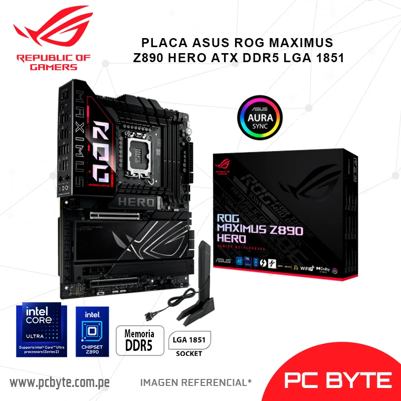 PLACA ASUS ROG MAXIMUS Z890 HERO ATX DDR5 LGA 1851