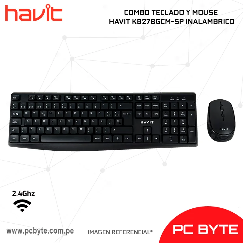 COMBO TECLADO Y MOUSE HAVIT KB278GCM-SP INALAMBRICO