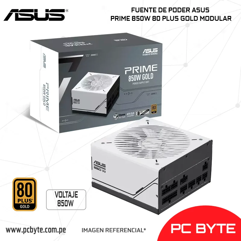 FUENTE DE PODER ASUS PRIME 850W 80 PLUS GOLD MODULAR