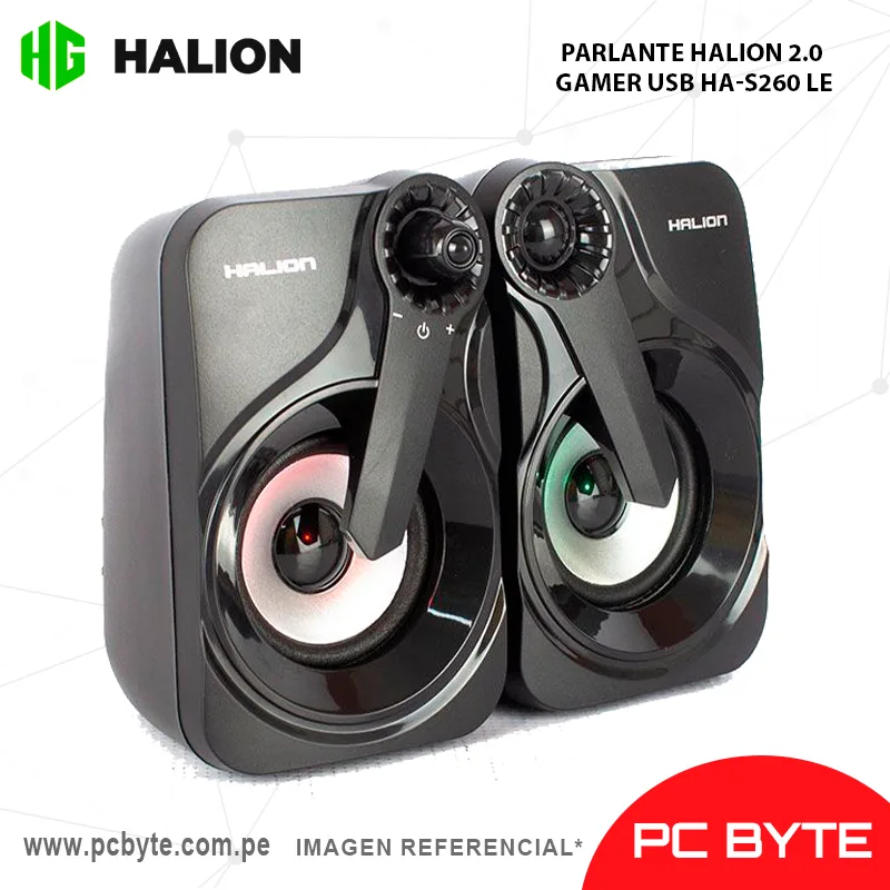 PARLANTE HALION 2.0 GAMER USB HA-S260 LE