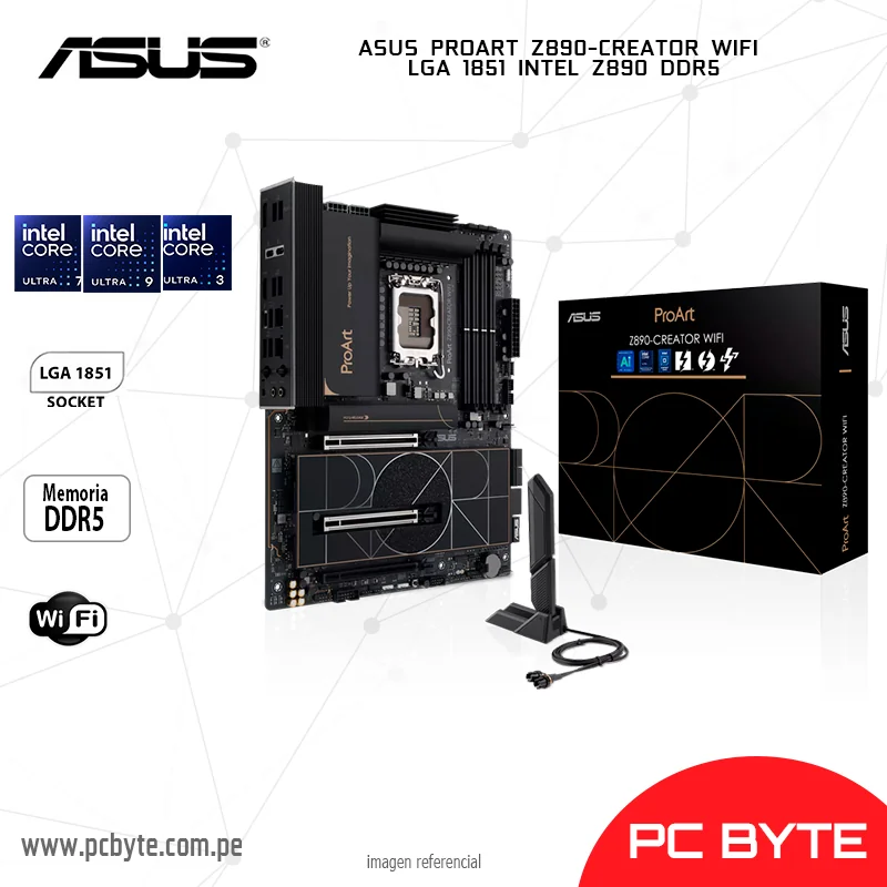 PLACA ASUS PROART Z890-CREATOR WIFI LGA 1851 INTEL Z890 DDR5 HD